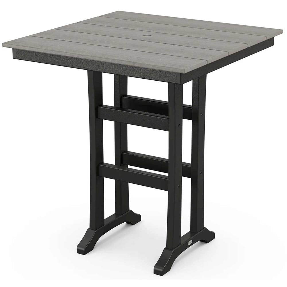 POLYWOOD® Farmhouse Trestle 37" Bar Table - Select Accents - PLB81-T1L1