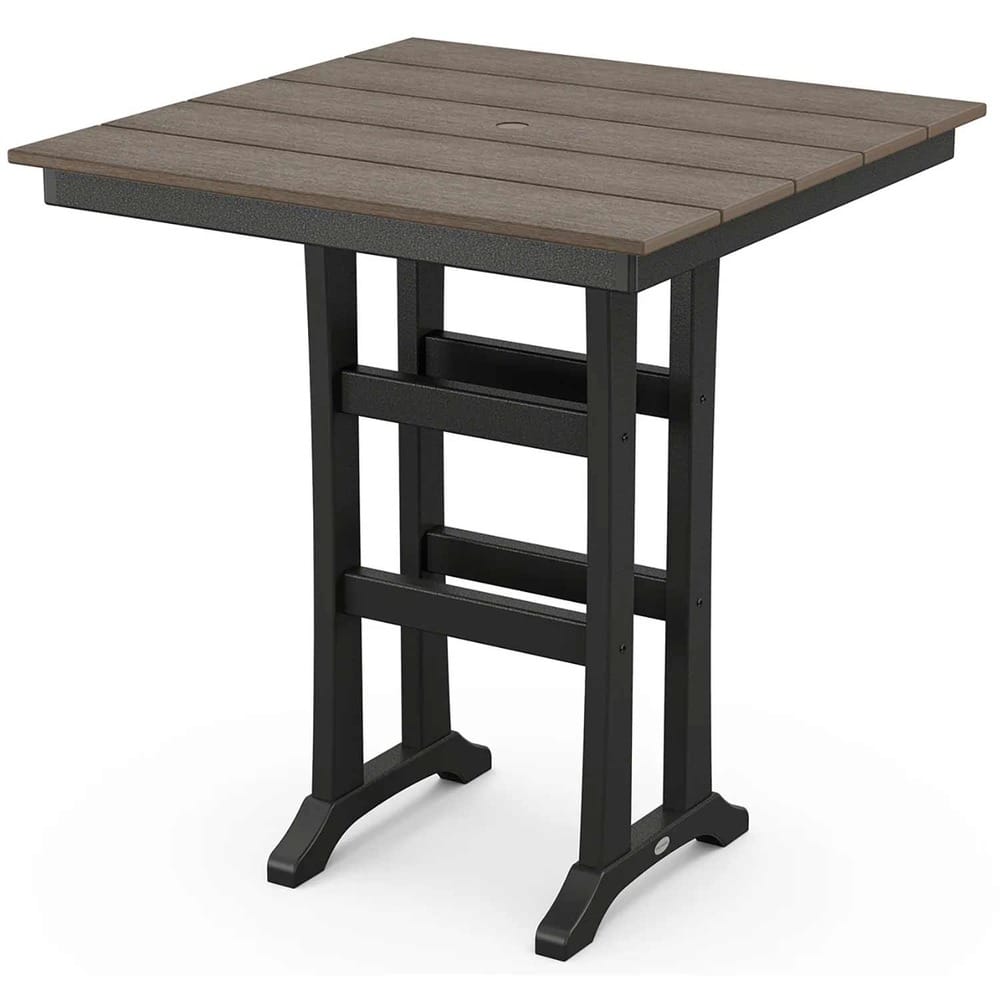 POLYWOOD® Farmhouse Trestle 37" Bar Table - Select Accents - PLB81-T1L1 Table POLYWOOD®