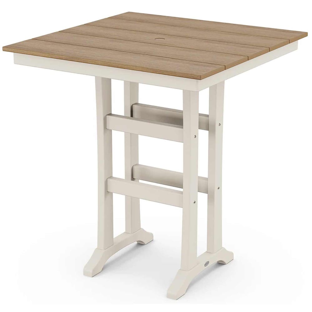 POLYWOOD® Farmhouse Trestle 37" Bar Table - Select Accents - PLB81-T1L1 Table POLYWOOD®