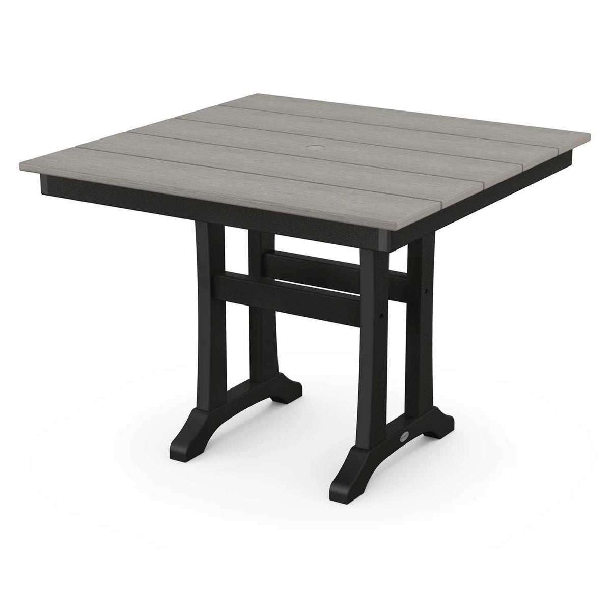 POLYWOOD® Farmhouse Trestle 37" Dining Table - Select Accents - PL81-T1L1