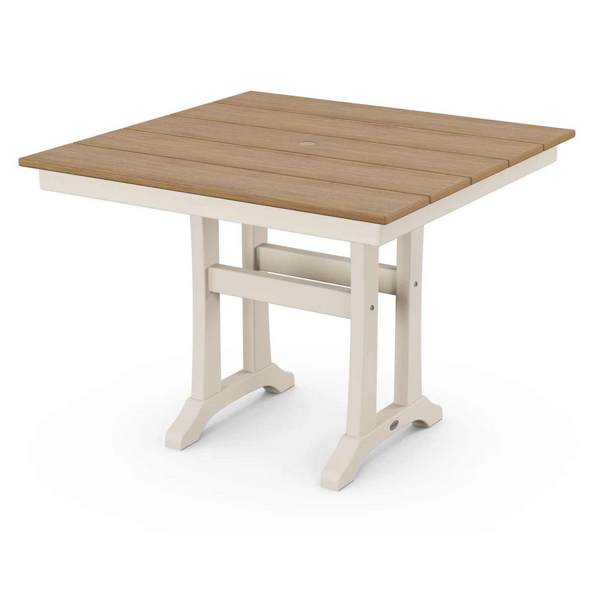 POLYWOOD® Farmhouse Trestle 37" Dining Table - Select Accents - PL81-T1L1