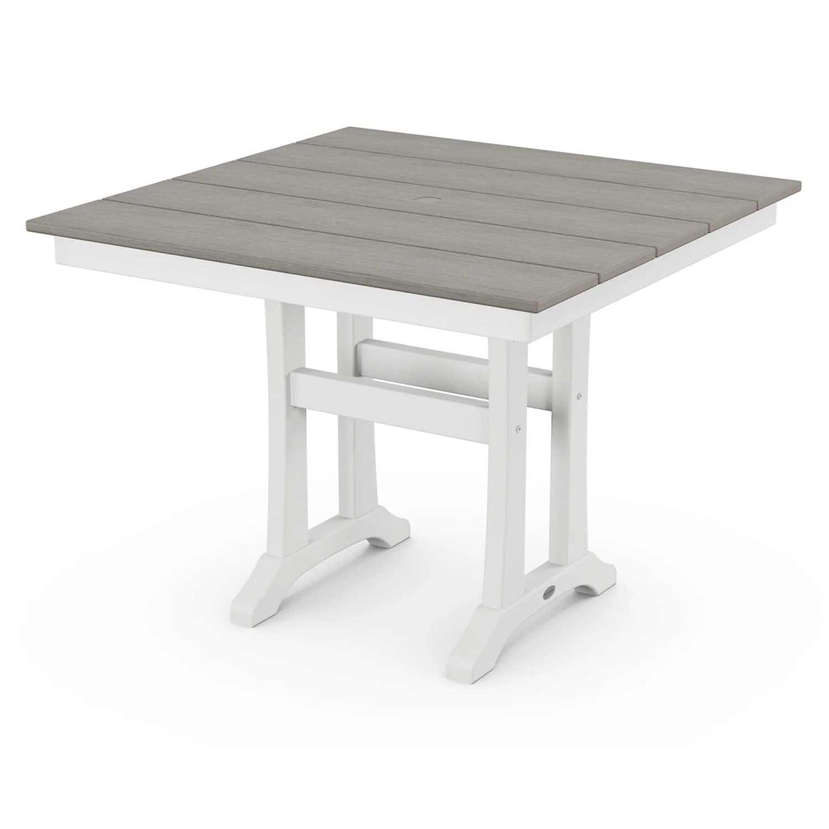 POLYWOOD® Farmhouse Trestle 37" Dining Table - Select Accents - PL81-T1L1