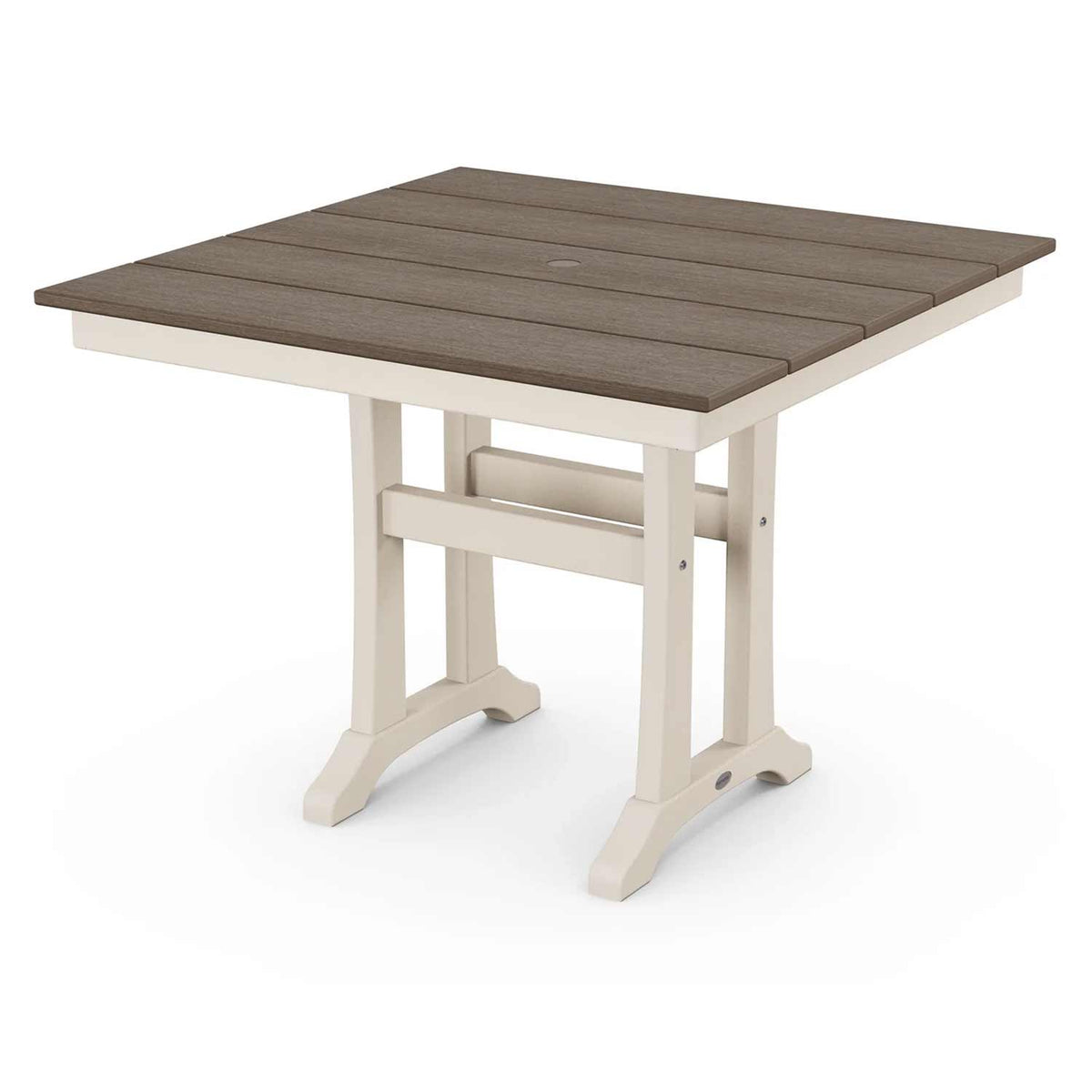 POLYWOOD® Farmhouse Trestle 37" Dining Table - Select Accents - PL81-T1L1