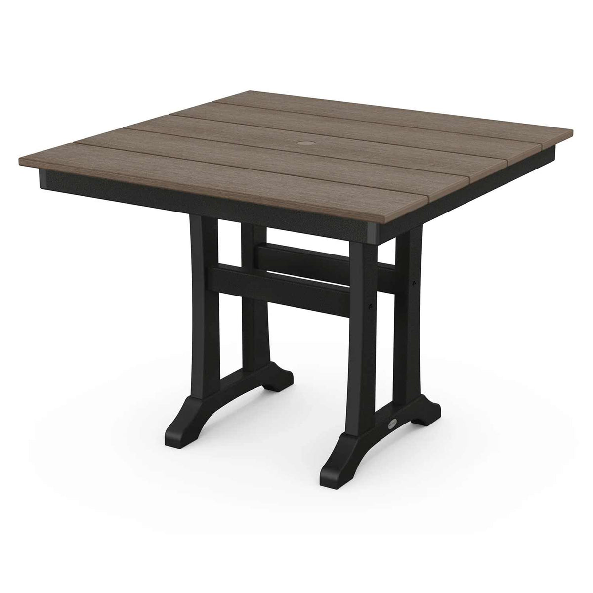 POLYWOOD® Farmhouse Trestle 37" Dining Table - Select Accents - PL81-T1L1