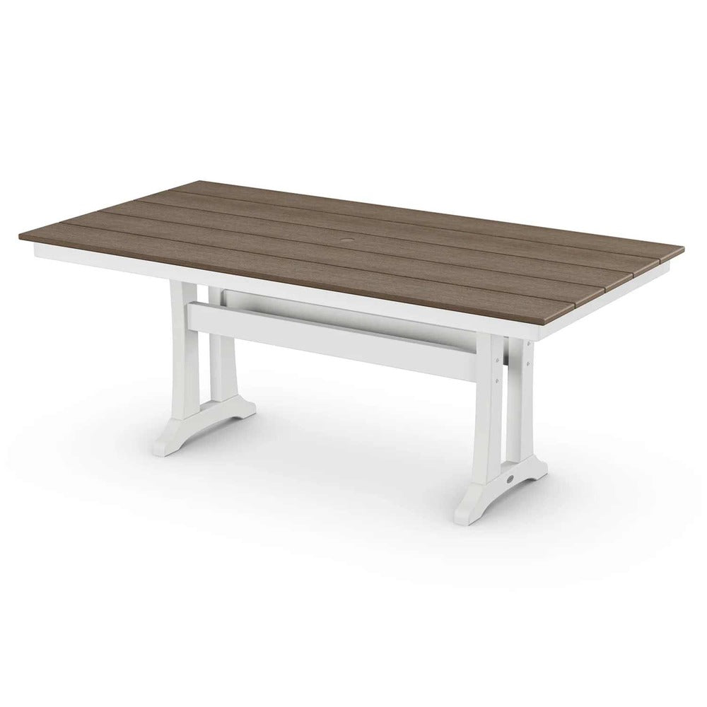 POLYWOOD® Farmhouse Trestle 37" x 72" Dining Table - Select Accents - PL83-T1L1 Table POLYWOOD®