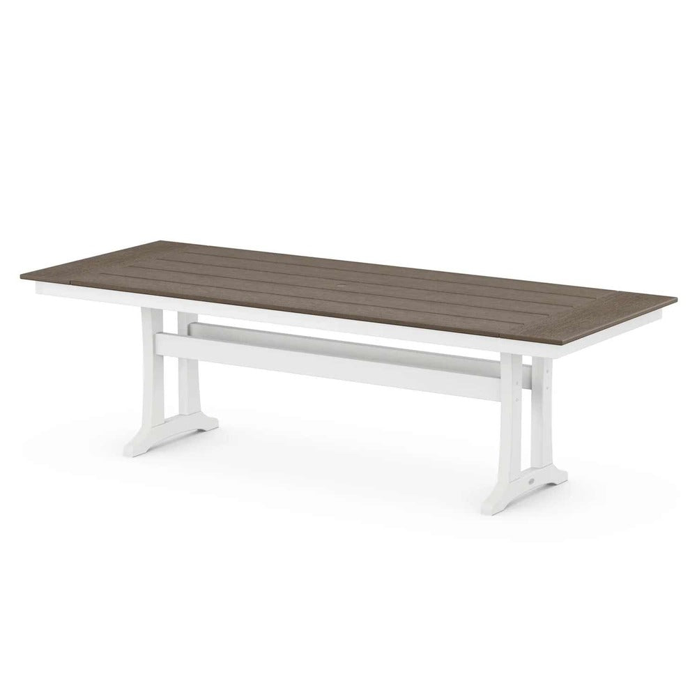 POLYWOOD® Farmhouse Trestle 38" x 96" Dining Table - Select Accents - PL84-T1L1 Table POLYWOOD®
