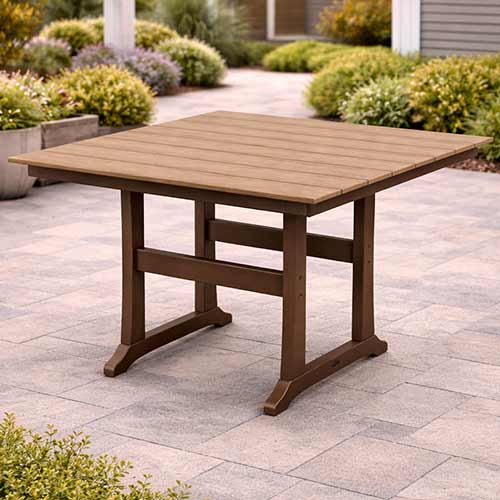 POLYWOOD® Table POLYWOOD® Farmhouse Trestle 59" Counter Table - Select Accents - PLR85-T1L1
