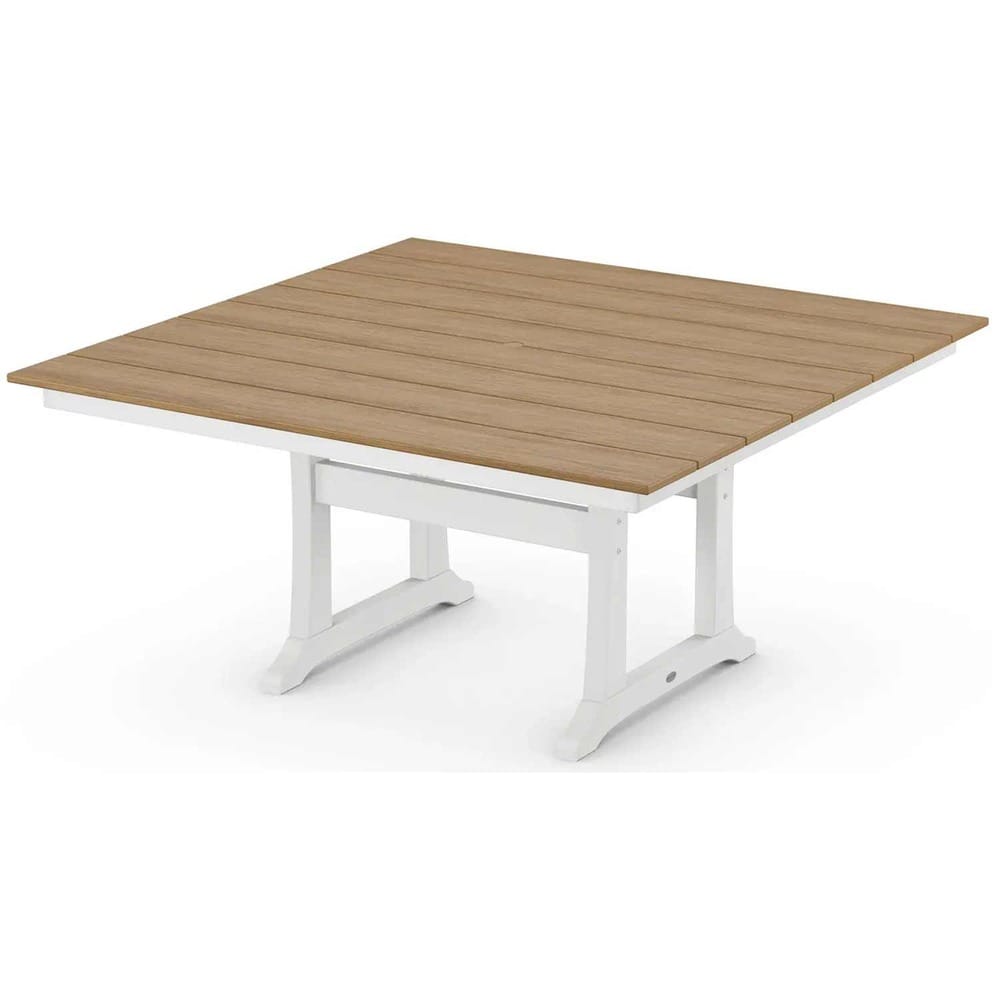 POLYWOOD® Farmhouse Trestle 59" Dining Table - Select Accents - PL85-T1L1 Dining Table POLYWOOD®