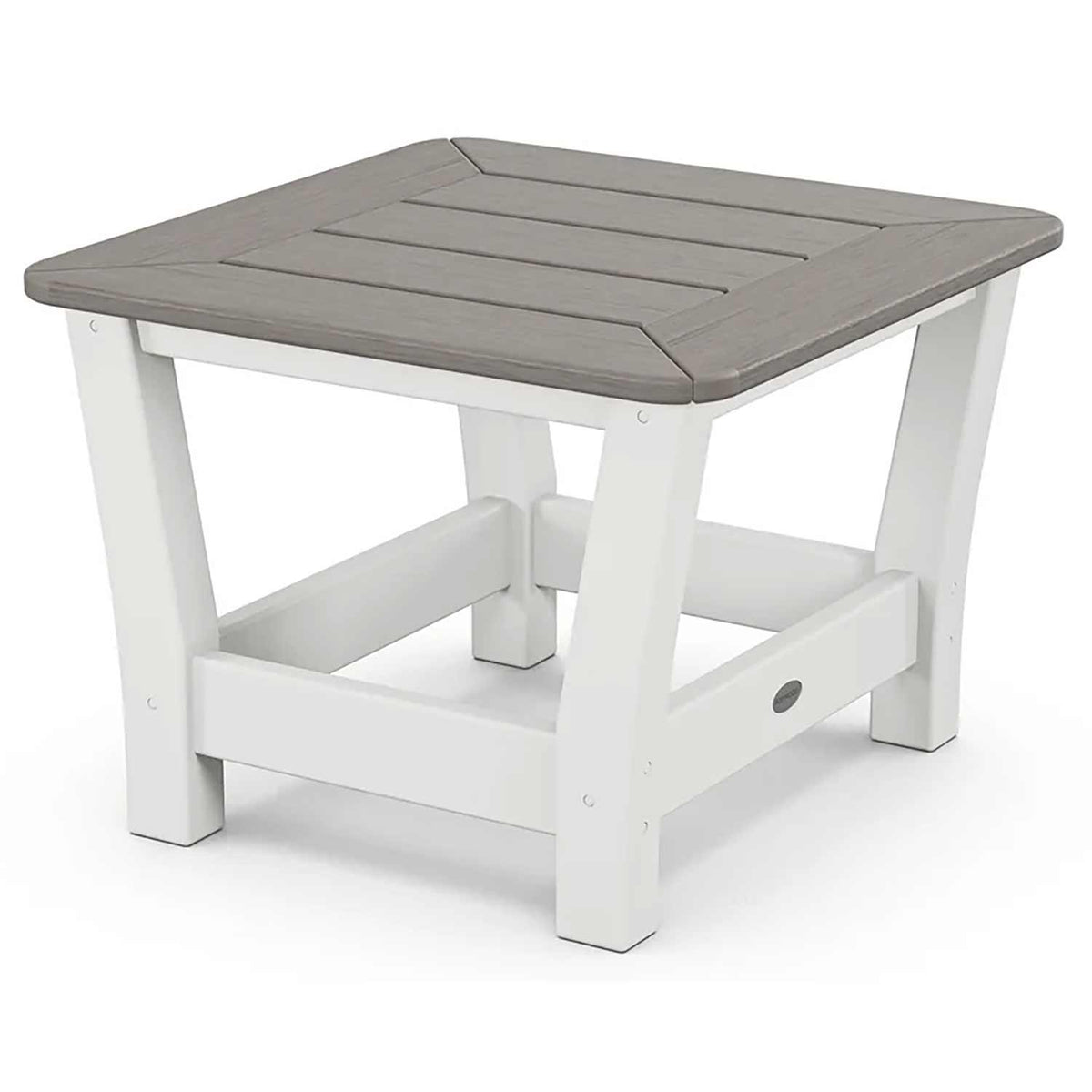 POLYWOOD® Coffee Table White / Driftwood POLYWOOD® Harbour Slat End Table - Select Accents - 4018