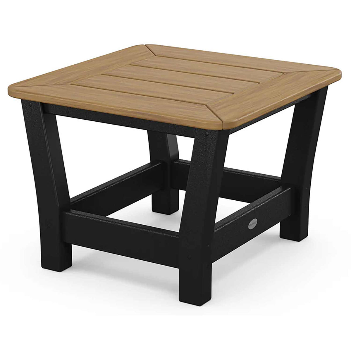 POLYWOOD® Coffee Table Black / Natural POLYWOOD® Harbour Slat End Table - Select Accents - 4018