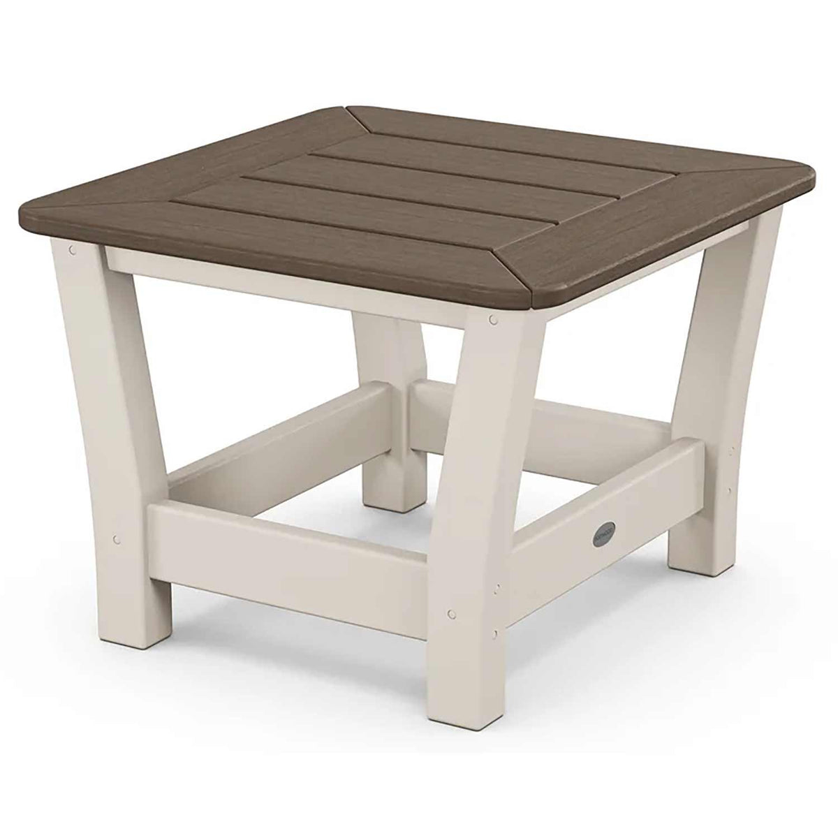 POLYWOOD® Coffee Table Sand / Kona POLYWOOD® Harbour Slat End Table - Select Accents - 4018