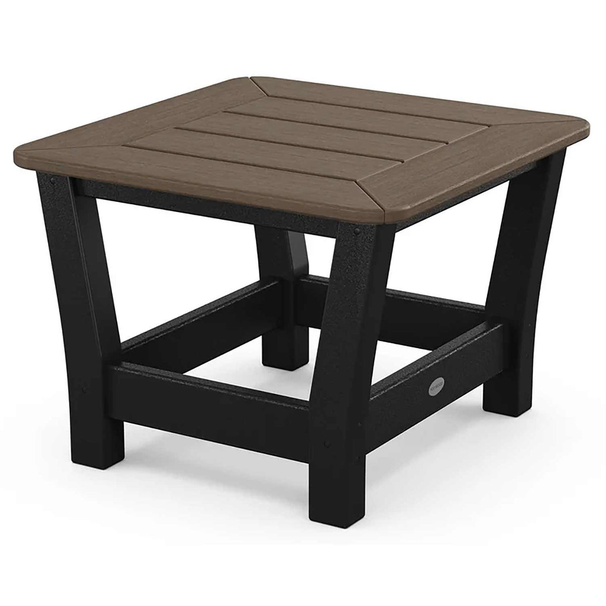POLYWOOD® Coffee Table Black / Kona POLYWOOD® Harbour Slat End Table - Select Accents - 4018