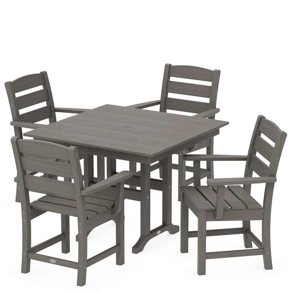 POLYWOOD® Lakeside 5-Piece Farmhouse Dining Set - PWS1148-1