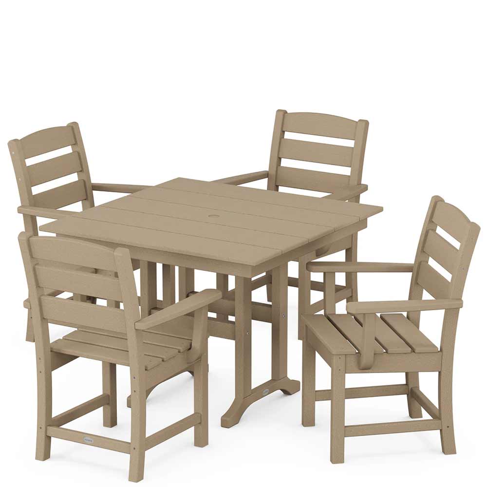 POLYWOOD® Lakeside 5-Piece Farmhouse Dining Set - PWS1148-1