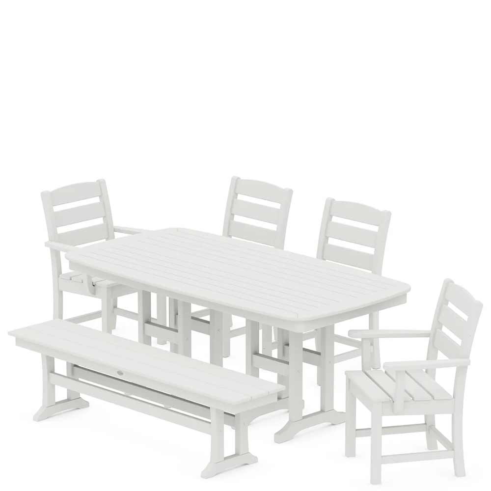 POLYWOOD® Lakeside 6-Piece Dining Set with Bench - PWS1271-1