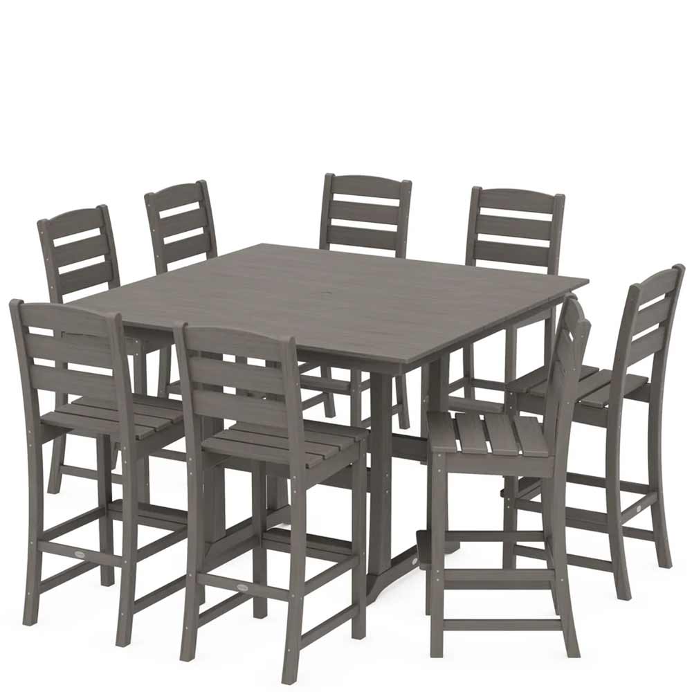 POLYWOOD® Lakeside 9-Piece Bar Side Chair Set - PWS611-1
