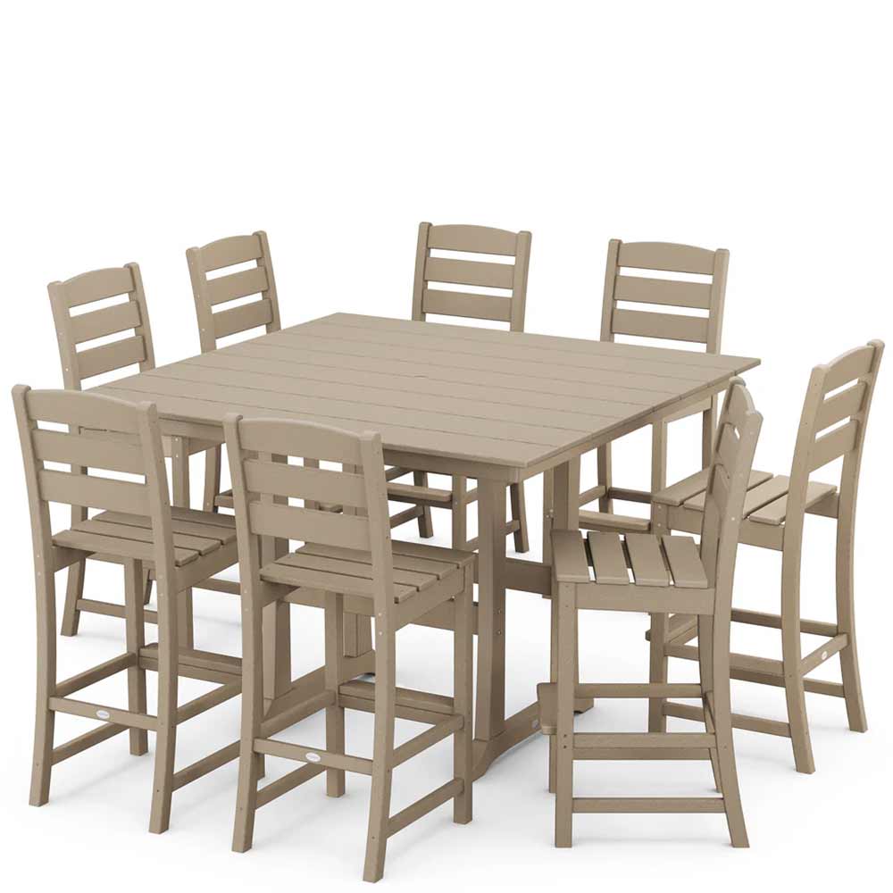 POLYWOOD® Lakeside 9-Piece Bar Side Chair Set - PWS611-1