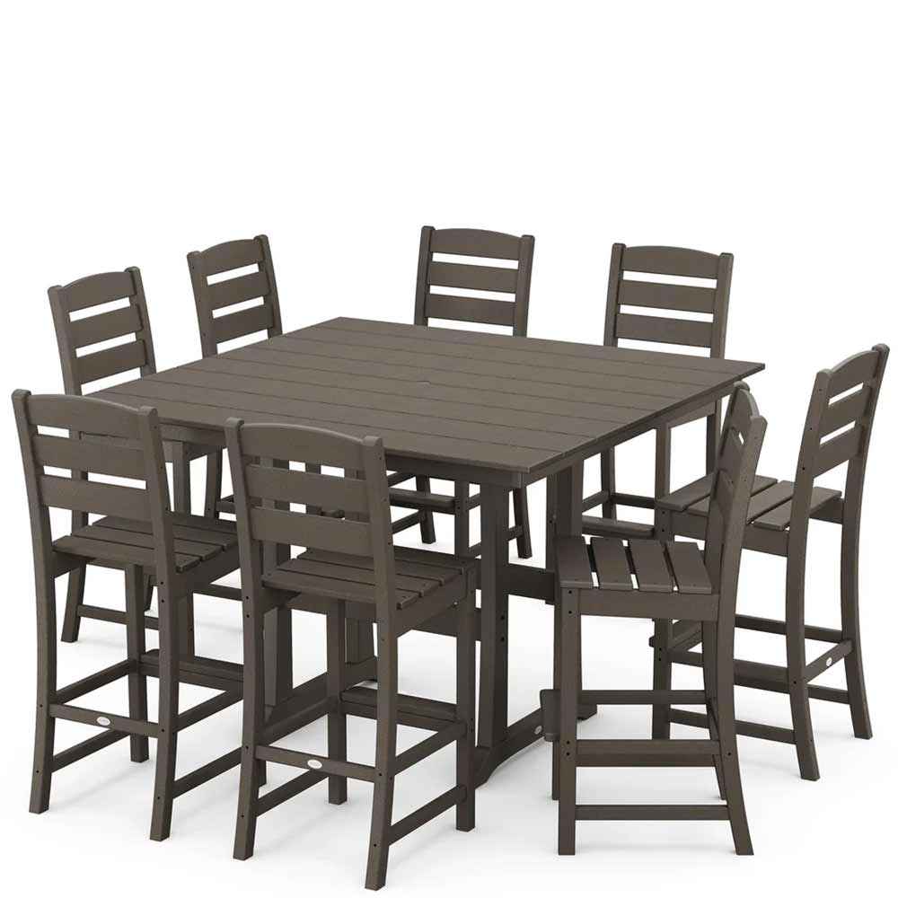 POLYWOOD® Lakeside 9-Piece Bar Side Chair Set - PWS611-1