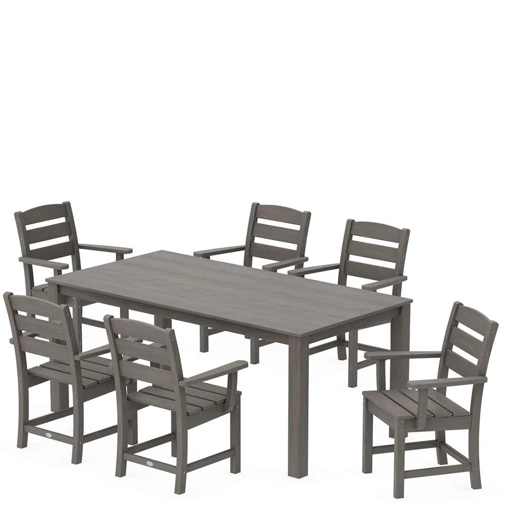 POLYWOOD® Lakeside Arm Chair 7-Piece Parsons Dining Set - PWS2285-1