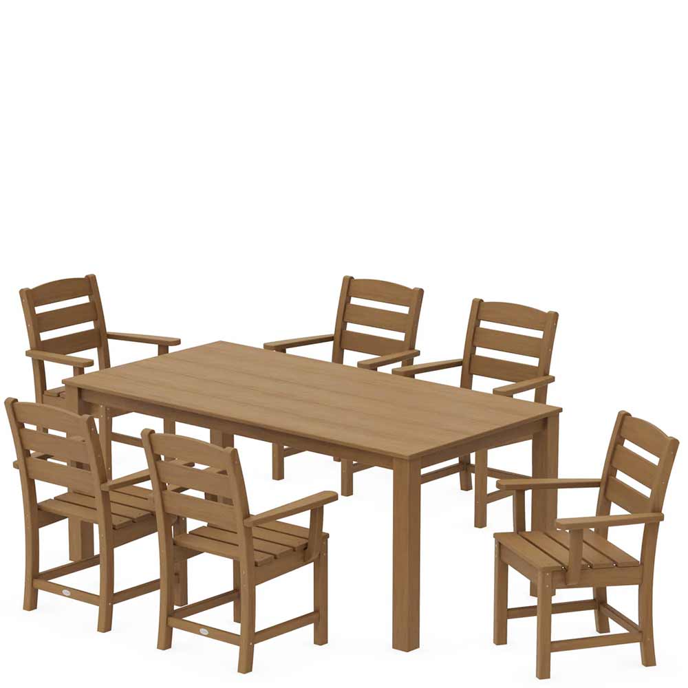 POLYWOOD® Lakeside Arm Chair 7-Piece Parsons Dining Set - PWS2285-1