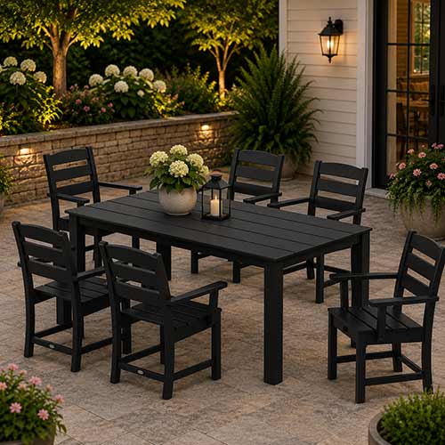 POLYWOOD® Lakeside Arm Chair 7-Piece Parsons Dining Set - PWS2285-1