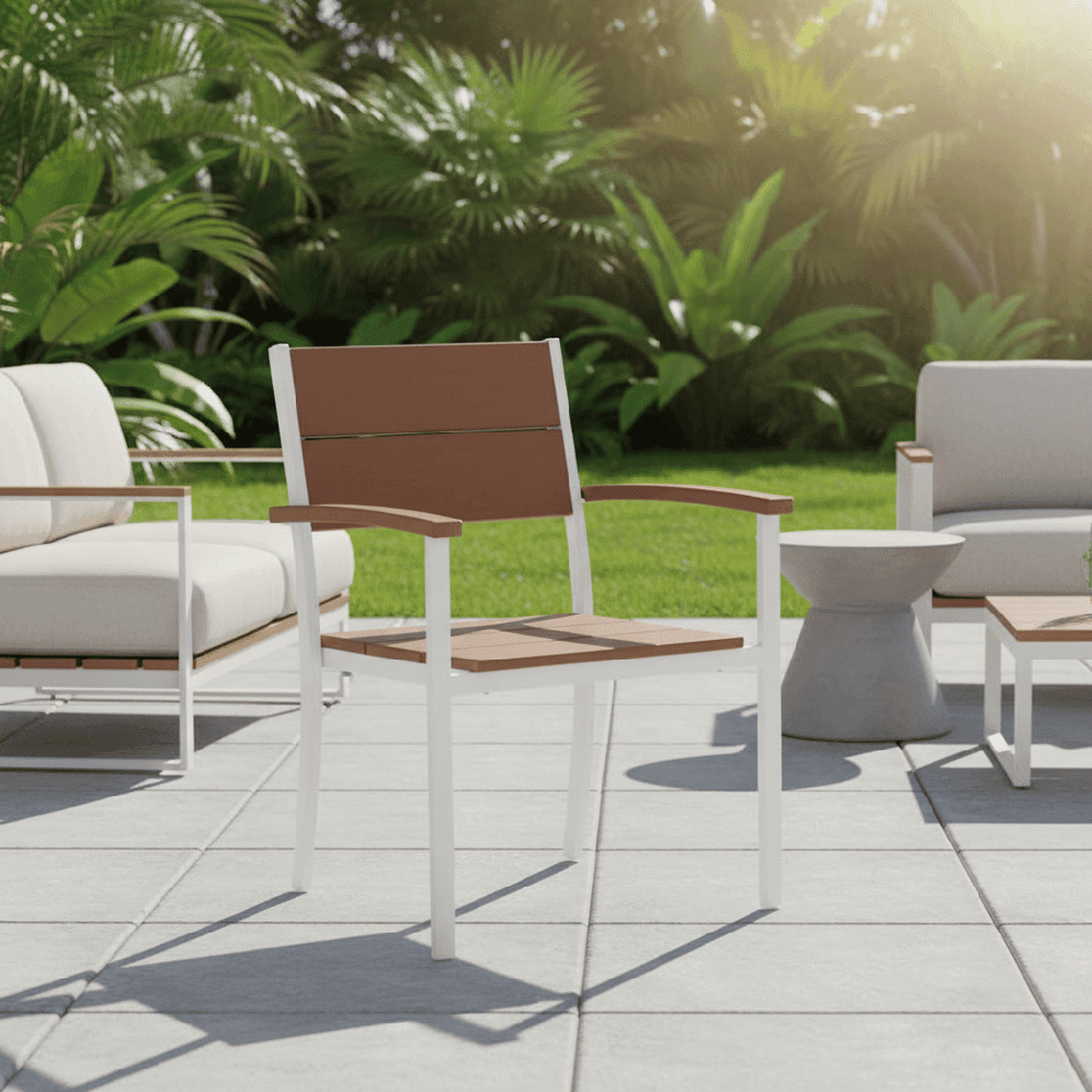 POLYWOOD® - Main Street Stacking Dining Arm Chair - AL210 Outdoor Furniture POLYWOOD®