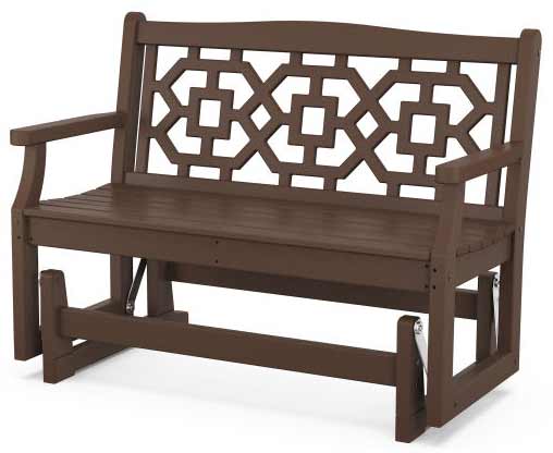 POLYWOOD® Martha Stewart Chinoiserie 48” Glider - MSTGG481 Glider POLYWOOD®