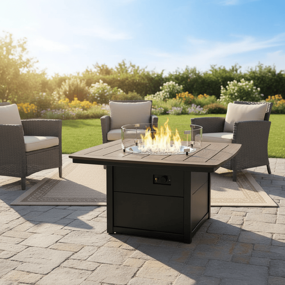 POLYWOOD® Nautical 42" Fire Pit Table - Select Accents - CTF42N Fire Table POLYWOOD®