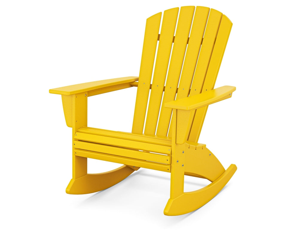 Nautical Curveback Adirondack Rocking Chair - Lemon