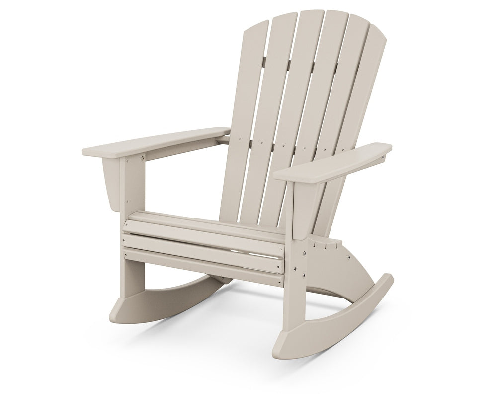 Nautical Curveback Adirondack Rocking Chair - Sand