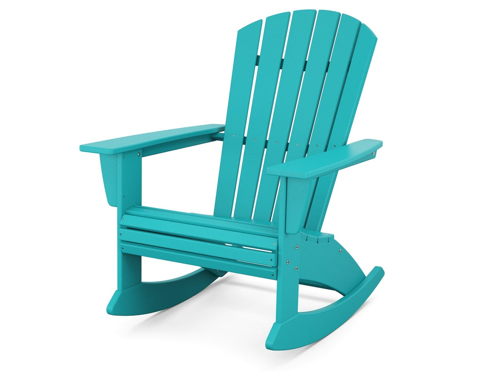 Nautical Curveback Adirondack Rocking Chair - Aruba