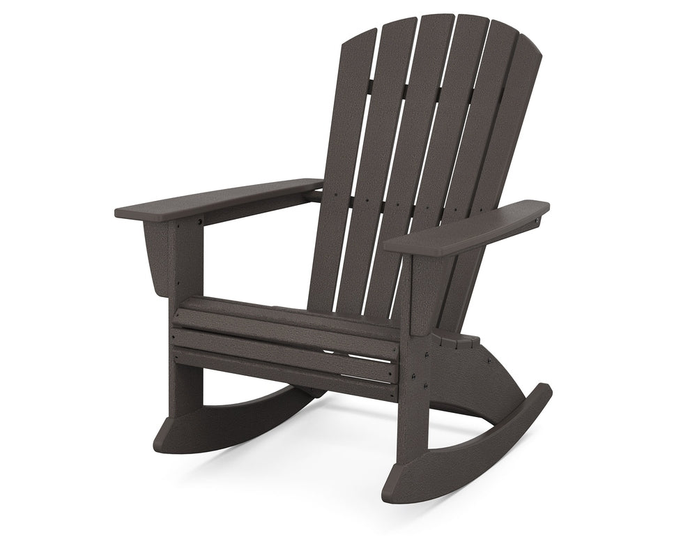 Nautical Curveback Adirondack Rocking Chair - Vintage Coffee