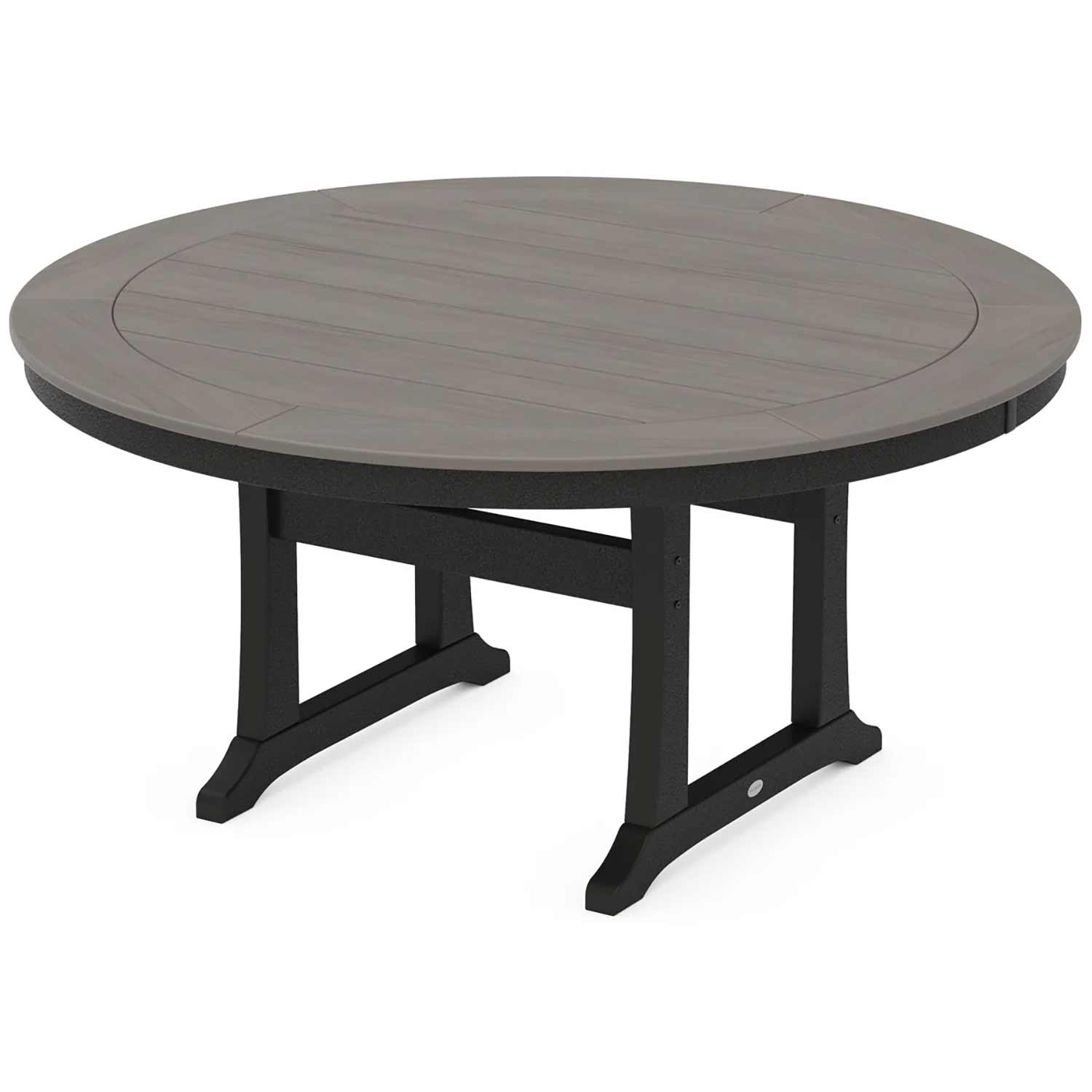 POLYWOOD® Nautical Trestle 60" Round Dining Table - Select Accents - RT460-L1 Table POLYWOOD®