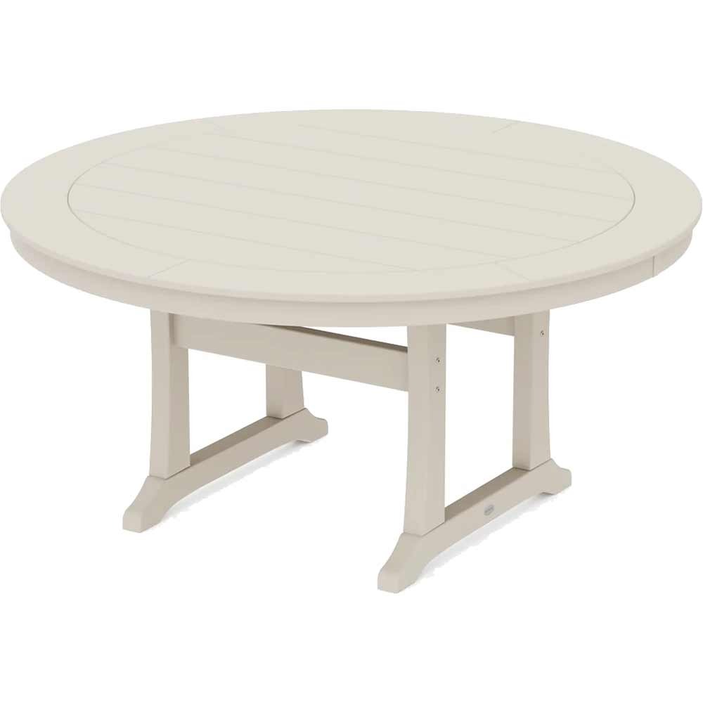POLYWOOD® Nautical Trestle 60" Round Outdoor Dining Table - RT460-L1 Table POLYWOOD®