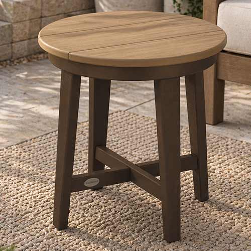 POLYWOOD® Newport 19" Round End Table - Select Accents - CTR19