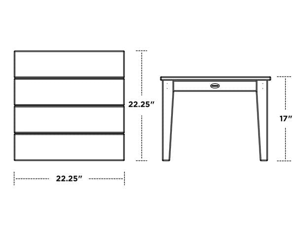 POLYWOOD® Newport 22" End Table - CT22 End Table POLYWOOD®