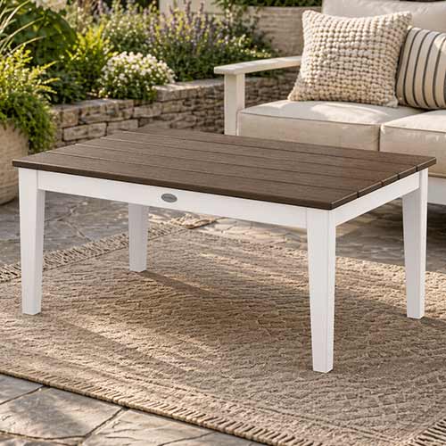 POLYWOOD® Newport 22" x 36" Coffee Table - Select Accents - CT2236