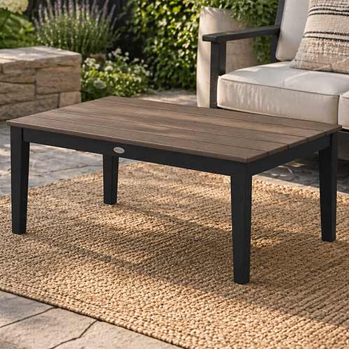 POLYWOOD® Newport 28" x 42" Coffee Table - Select Accents - CT2842