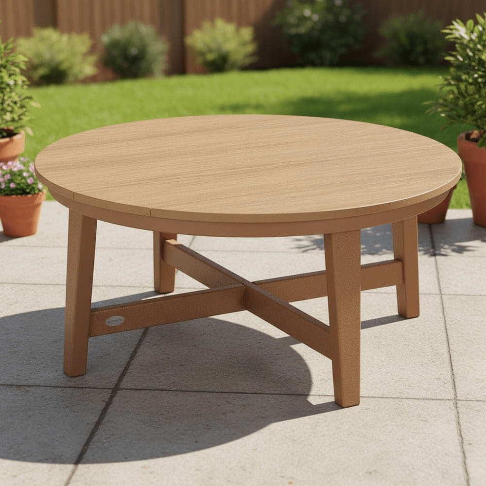 POLYWOOD® Newport 36" Round Coffee Table - Select Accents - CTR36 Coffee Table POLYWOOD®