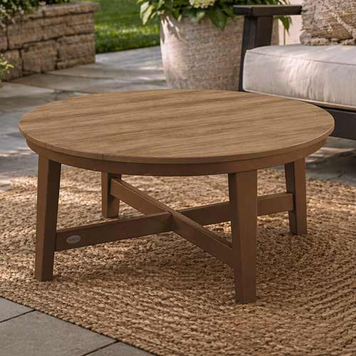 POLYWOOD® Newport 36" Round Coffee Table - Select Accents - CTR36