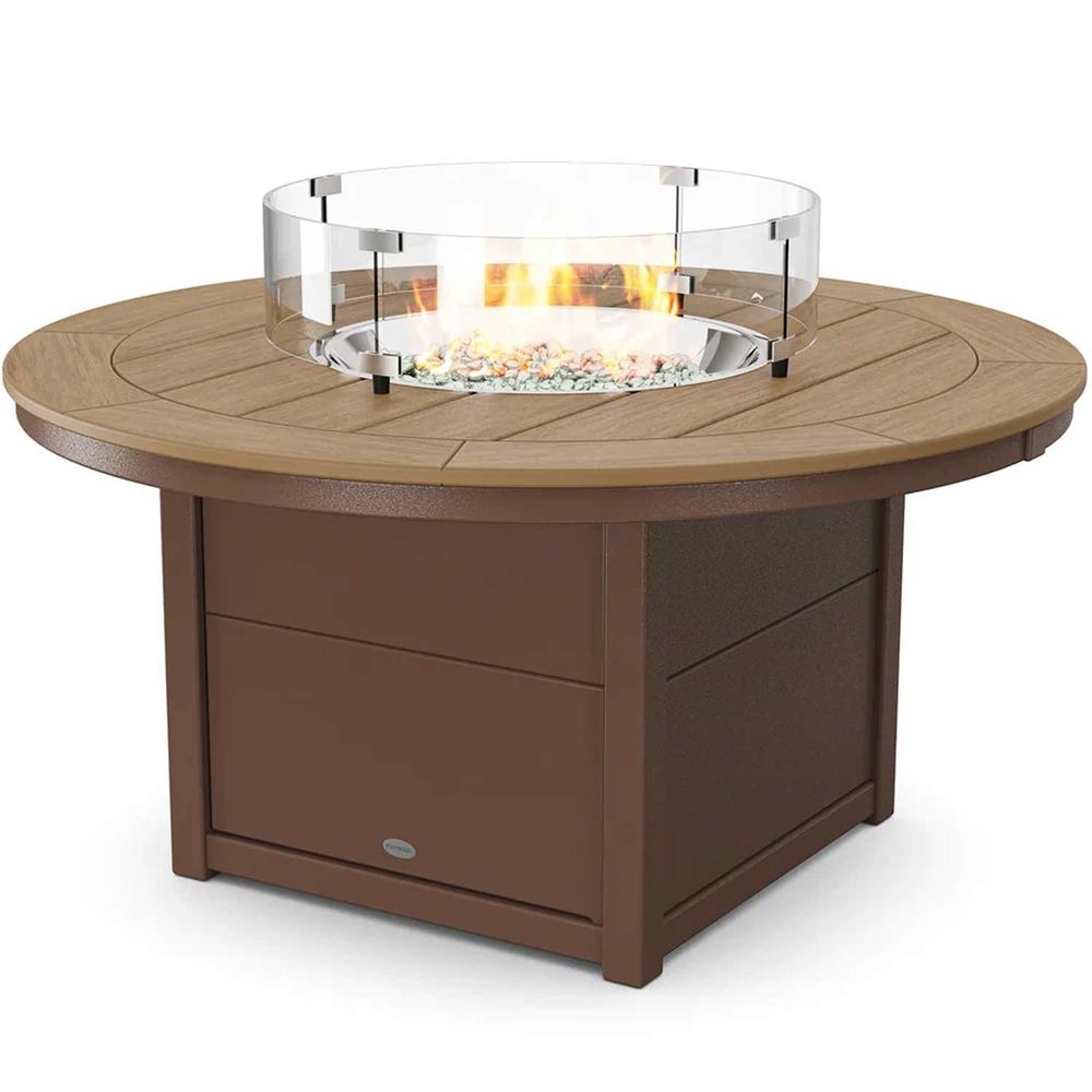 POLYWOOD® Round 48" Fire Pit Table - Select Accents - CTF48R