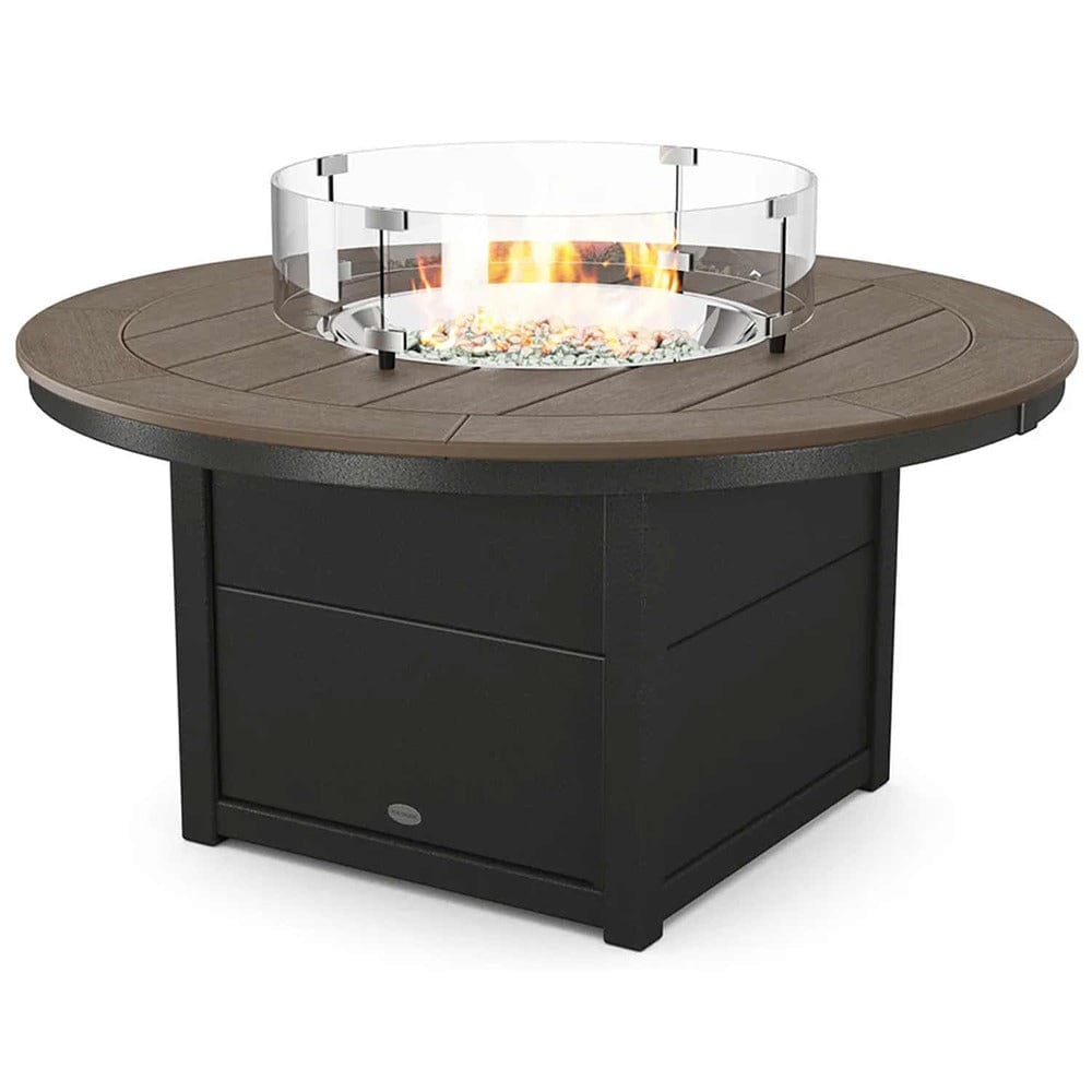 POLYWOOD® Round 48" Fire Pit Table - Select Accents - CTF48R Fire Table POLYWOOD®