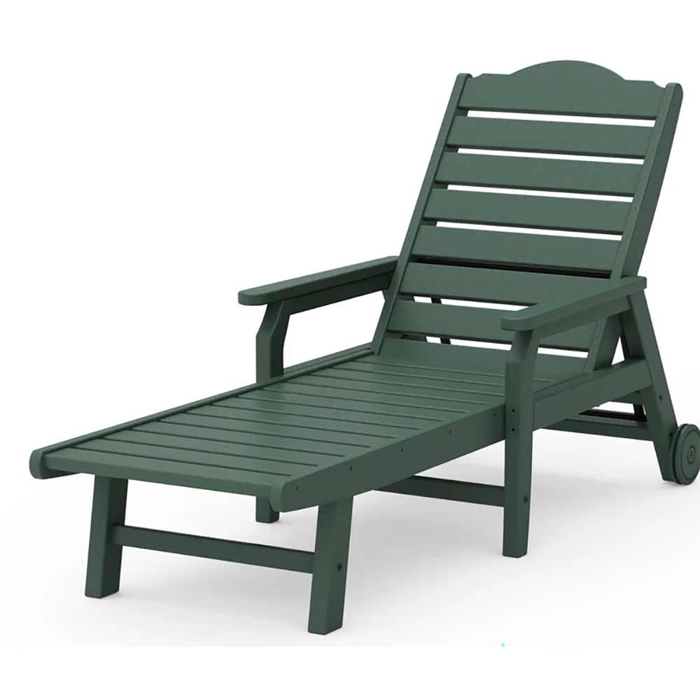 POLYWOOD® - Savannah Chaise with Arms and Wheels - DJ475CW2278 Outdoor Furniture POLYWOOD®