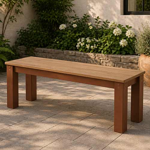 POLYWOOD® Studio Parsons 48" Bench - Select Accents - DBN48