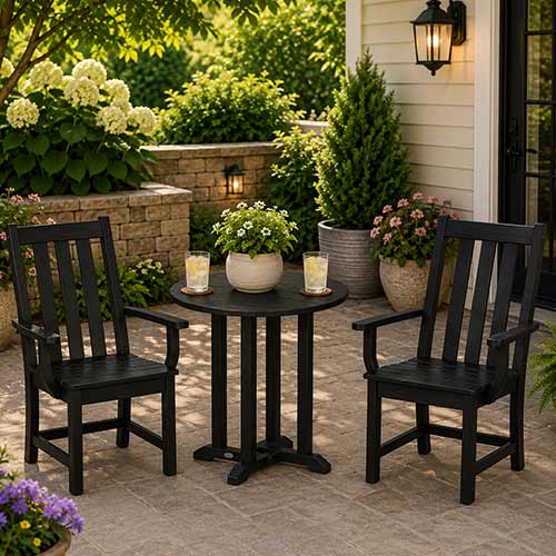 POLYWOOD® Vineyard 3-Piece Round Bistro Dining Set - PWS1318-1