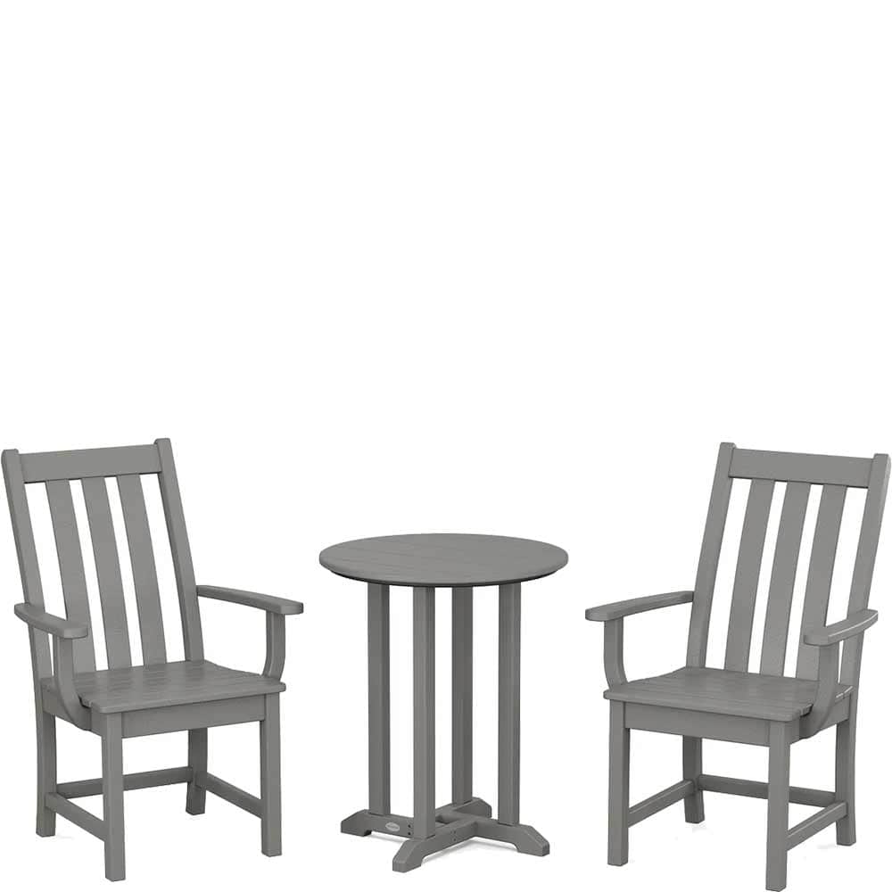 POLYWOOD® Vineyard 3-Piece Round Bistro Dining Set - PWS1318-1