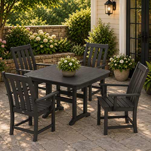 POLYWOOD® Vineyard 5-Piece Dining Set with Trestle Legs - PWS938-1