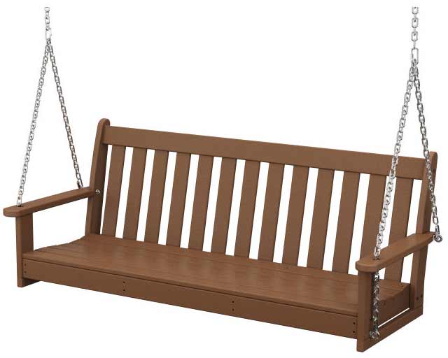 POLYWOOD® Vineyard 60" Porch Swing - GNS60 Porch Swing POLYWOOD®