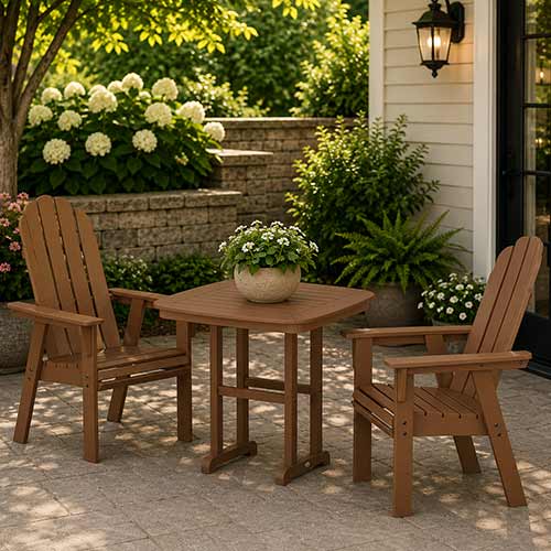 POLYWOOD® Vineyard Adirondack 3-Piece Dining Set - PWS1229-1