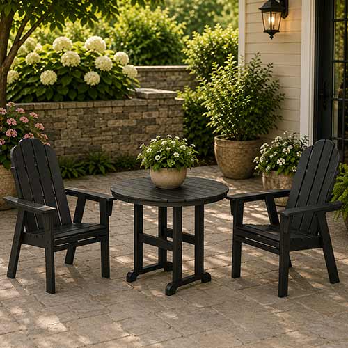 POLYWOOD® Vineyard Adirondack 3-Piece Round Dining Set - PWS1352-1